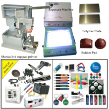 Oberseite der Linsen Manuelle Tampondruckmaschine für Einzelfarbe